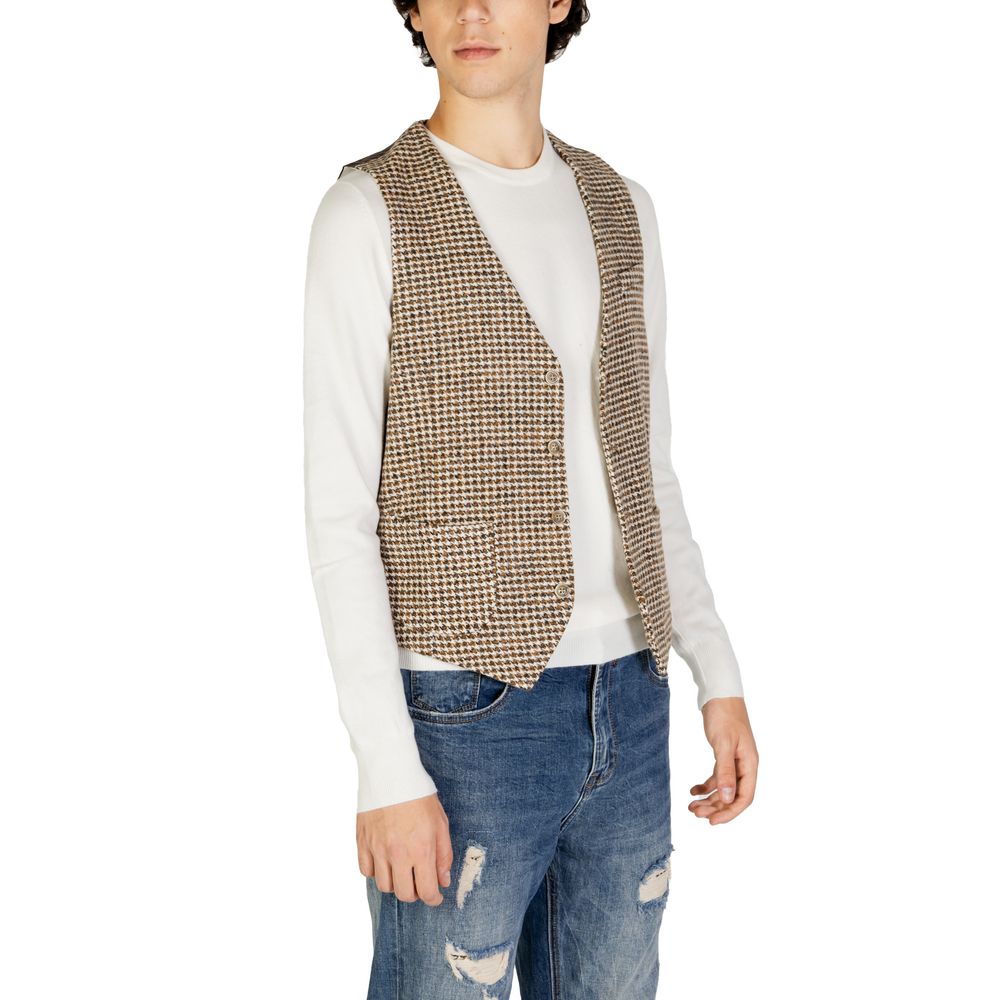 Beige Wool Vest