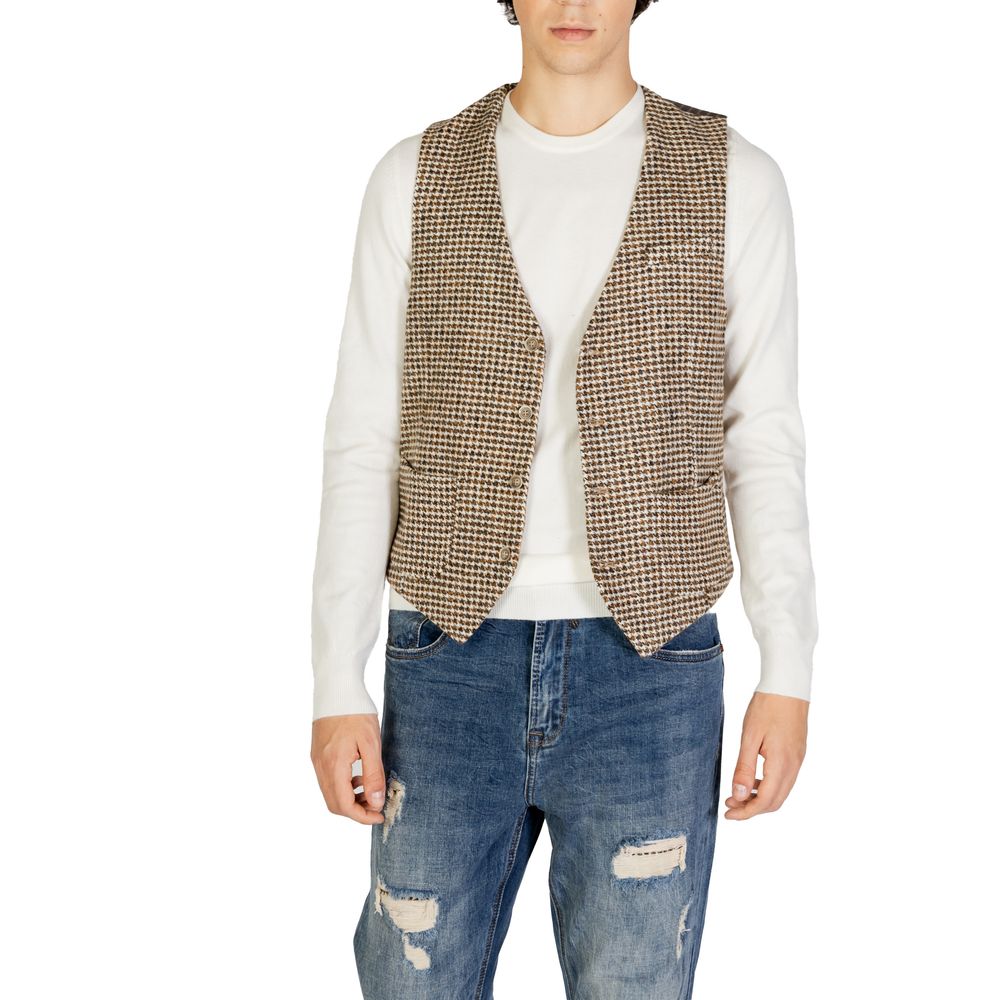 Beige Wool Vest