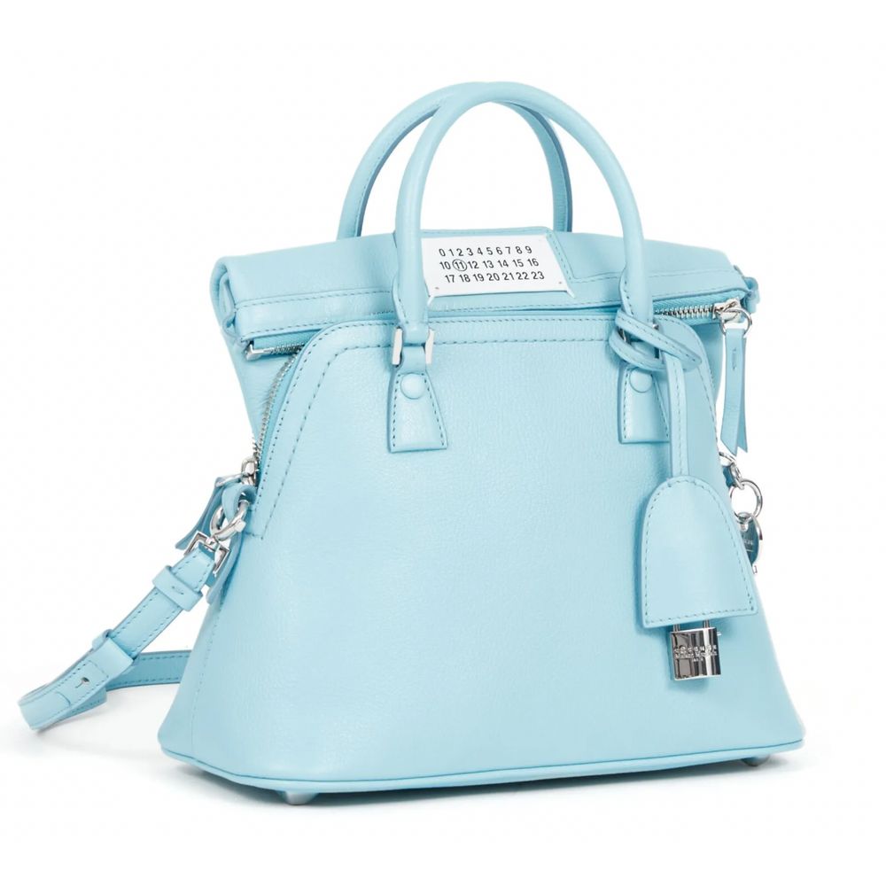 Light Blue Leather Crossbody Bag