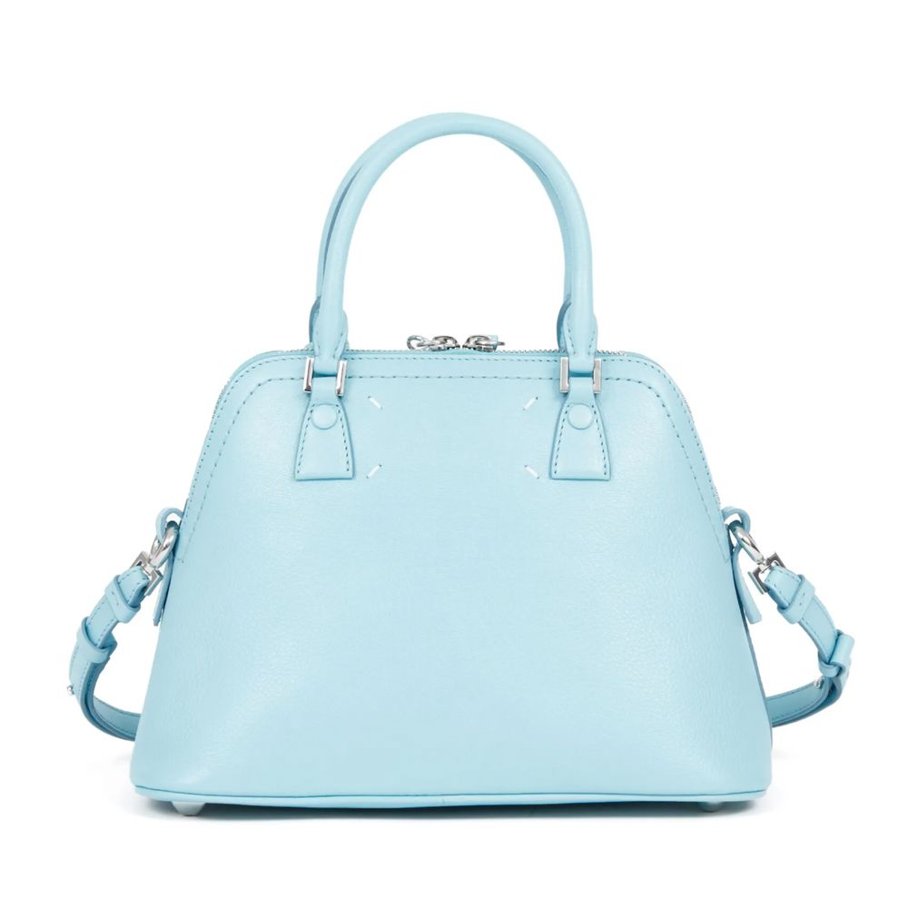 Light Blue Leather Crossbody Bag