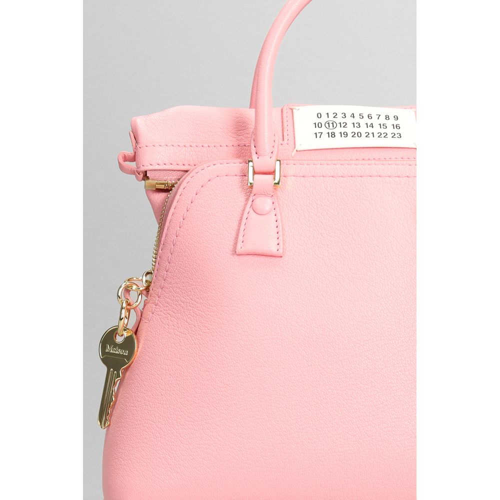 Pink Leather Crossbody Bag