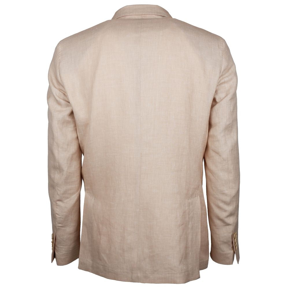 Beige Linen Blazer