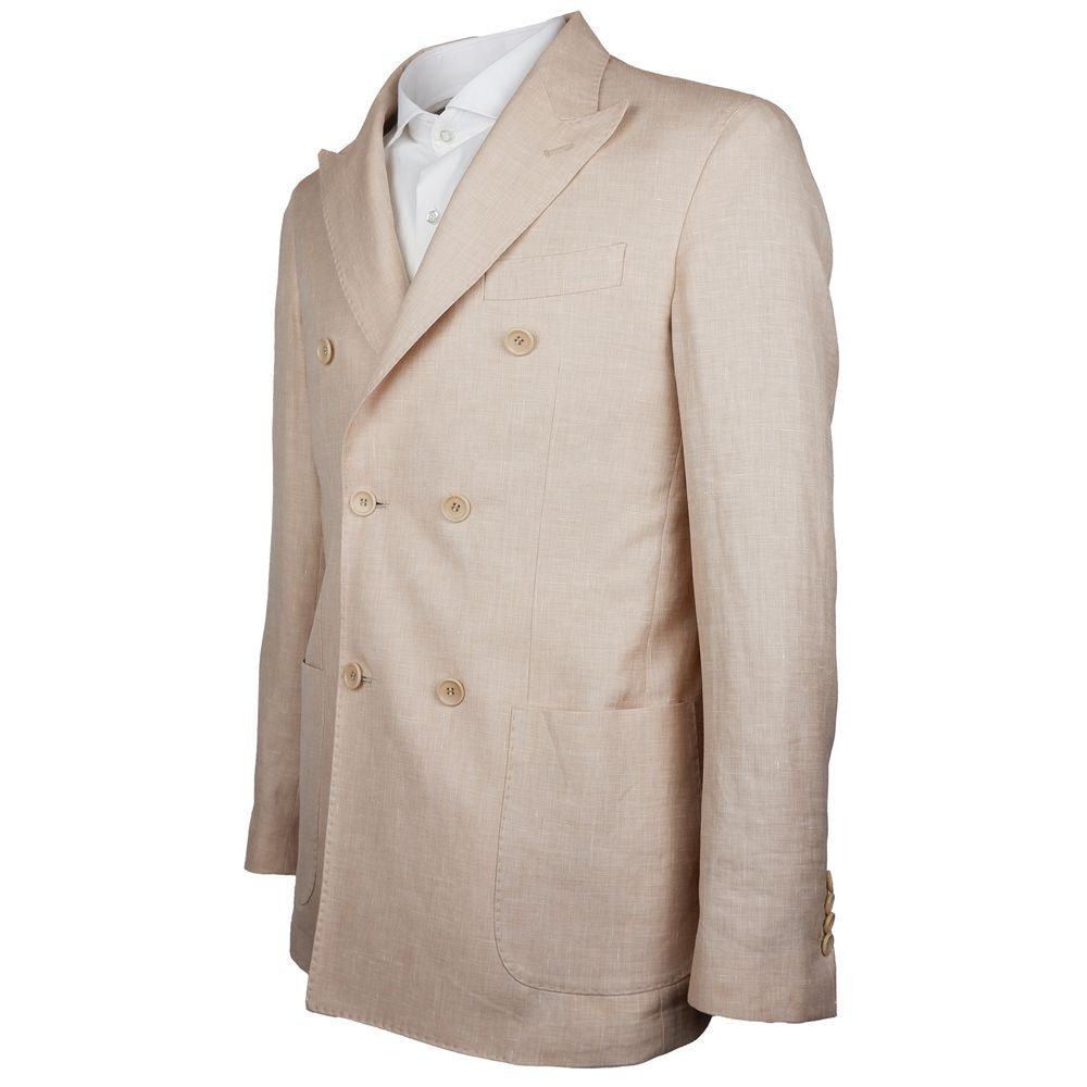 Beige Linen Blazer