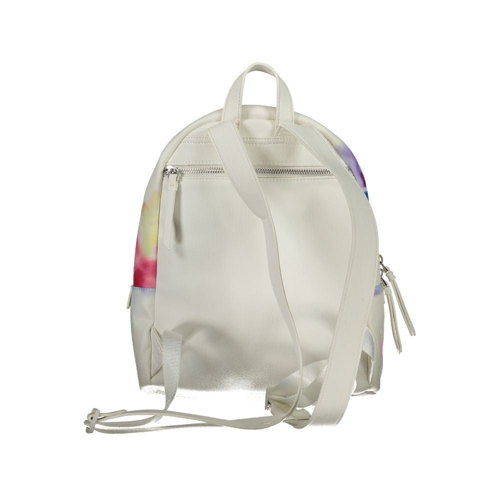 White Polyester Backpack