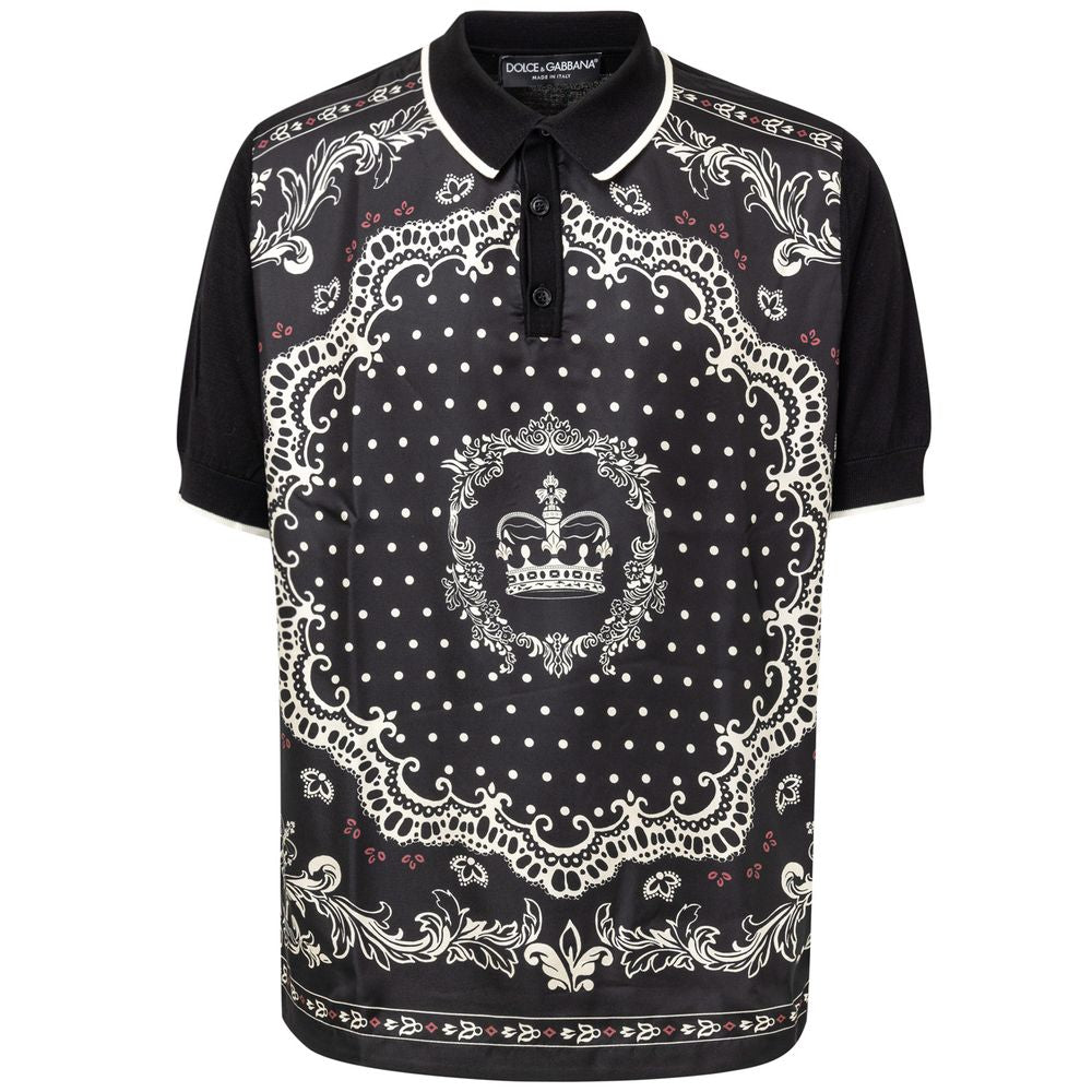 Black Silk Polo Shirt