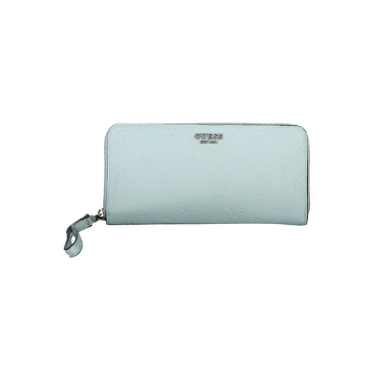 Light Blue Polyethylene Women Wallet