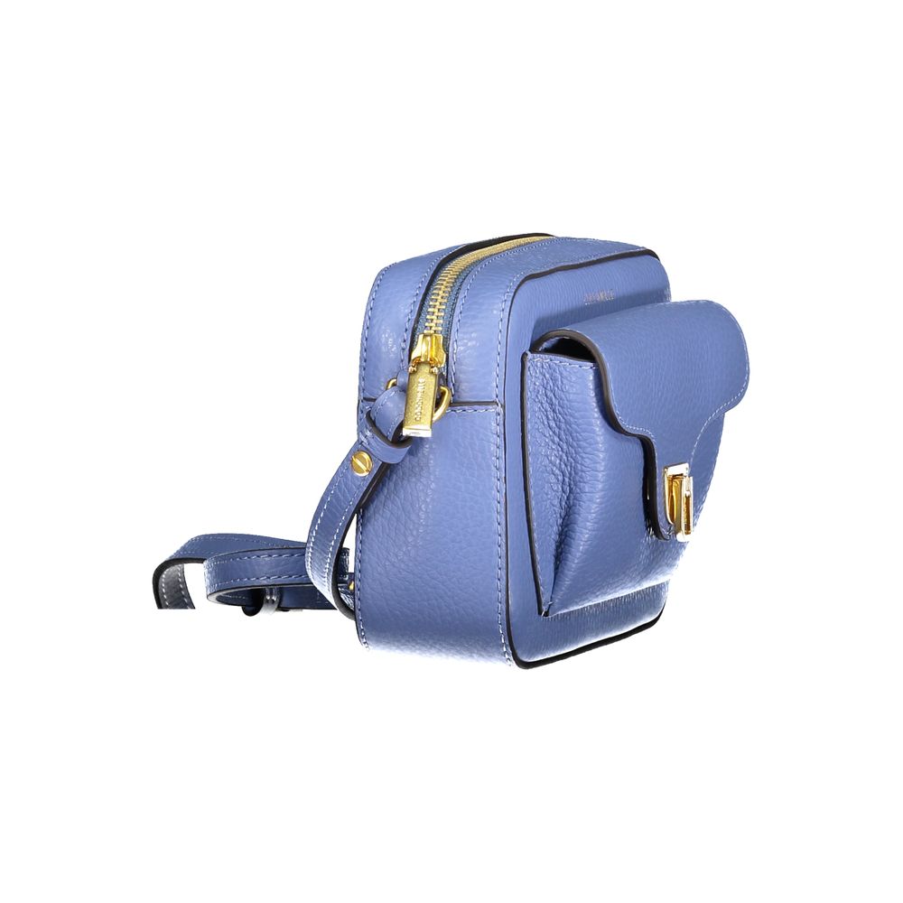 Light Blue Leather Women Handbag