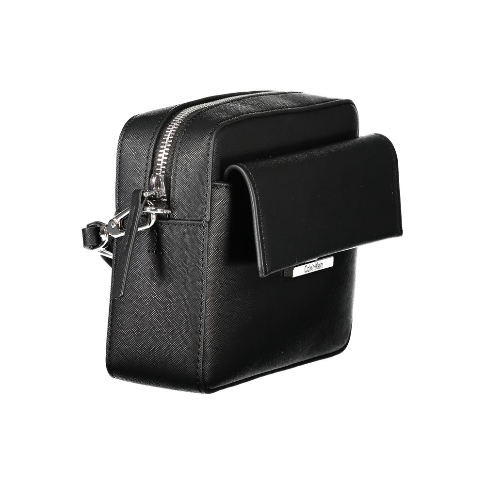 Black Polyethylene Women Handbag