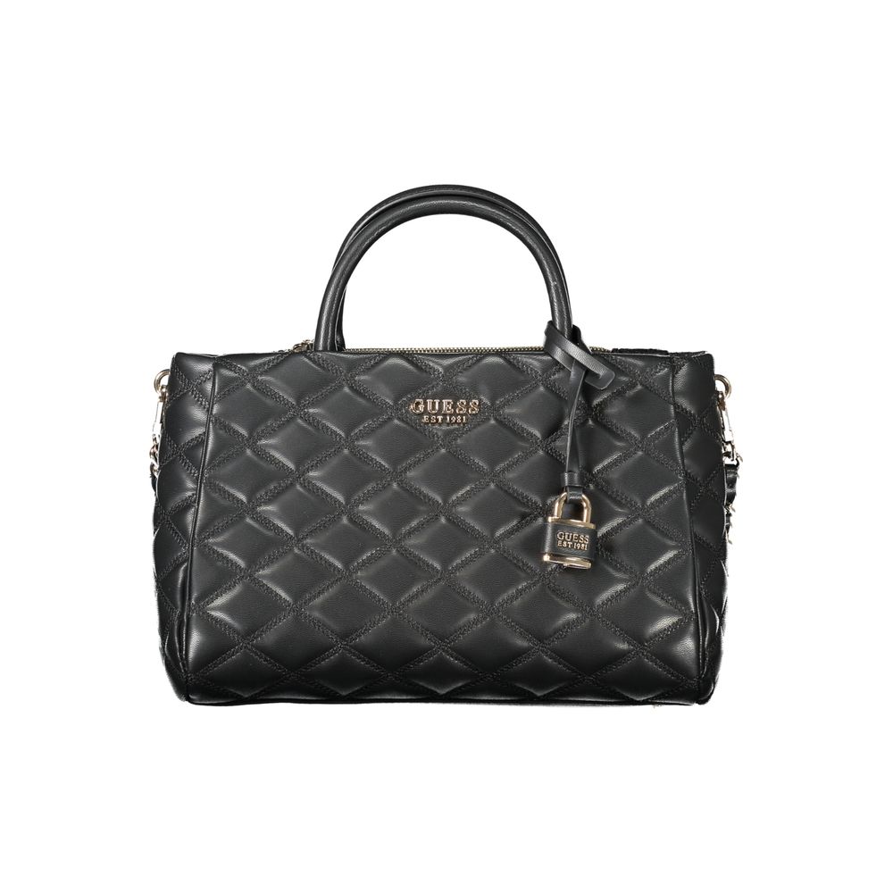 Black Polyethylene Women Handbag