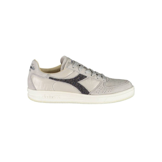 Gray Leather Women Sneaker