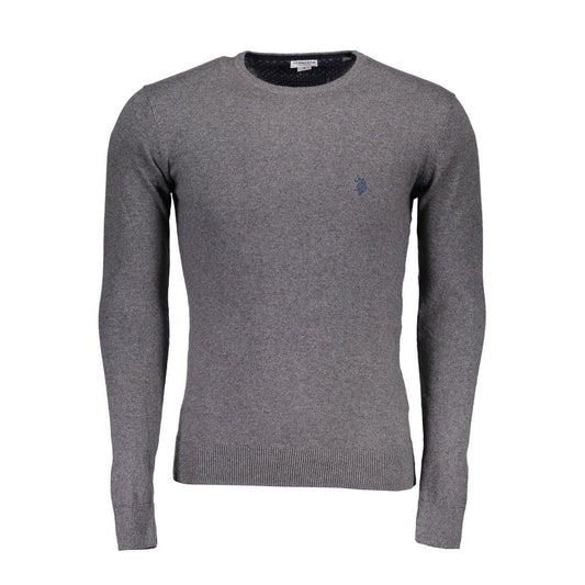 Gray Cotton Men Sweater