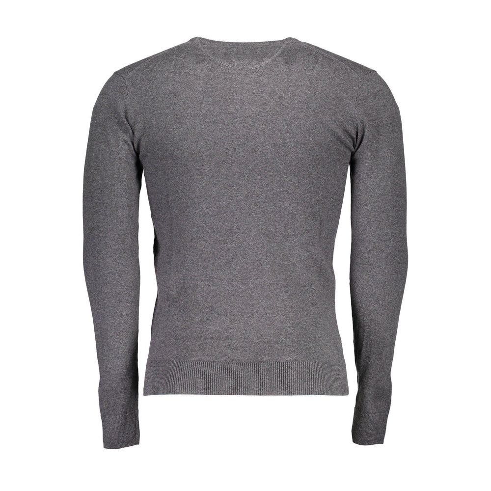 Gray Cotton Men Sweater