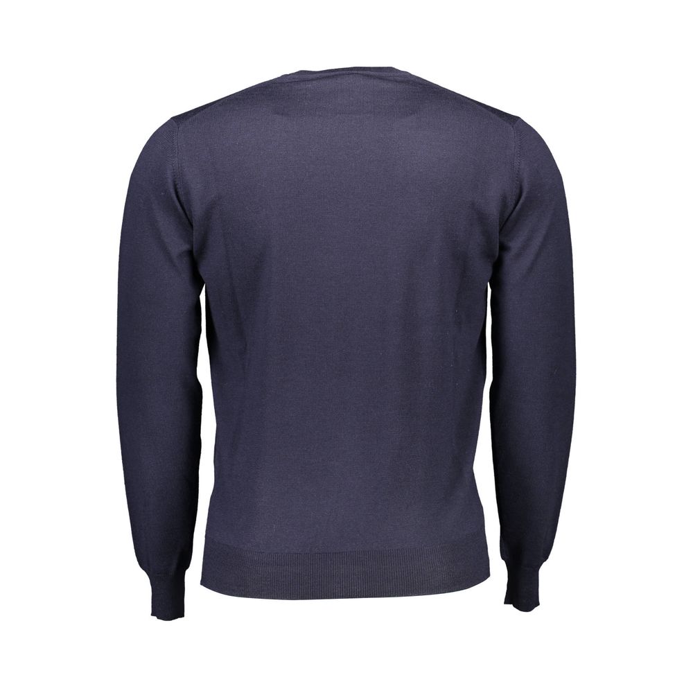 Blue Wool Men Sweater