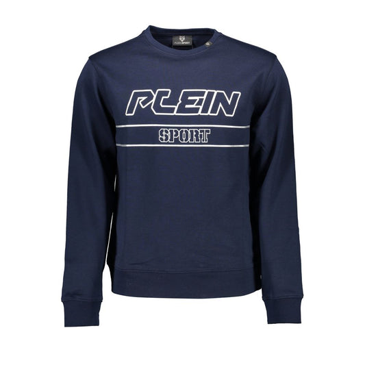 Blue Cotton Men Sweater