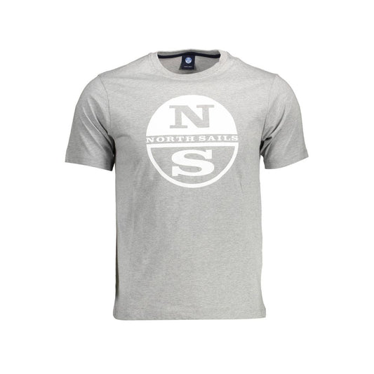 Gray Cotton Men T-Shirt