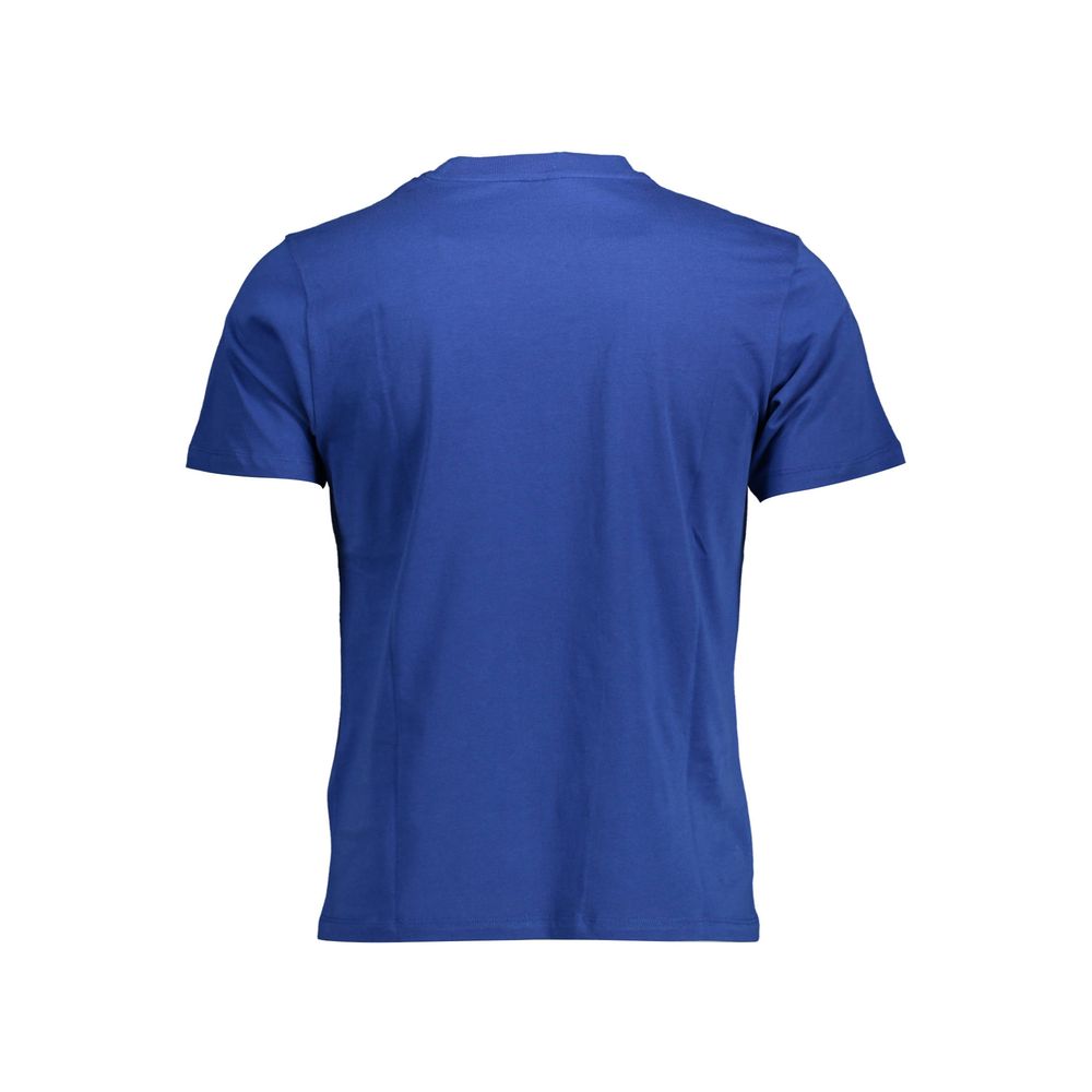 Blue Cotton Men T-Shirt