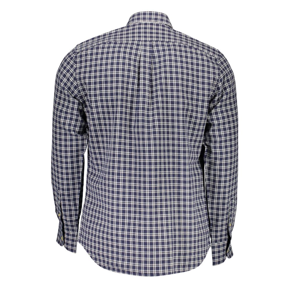 Blue Cotton Men Shirt