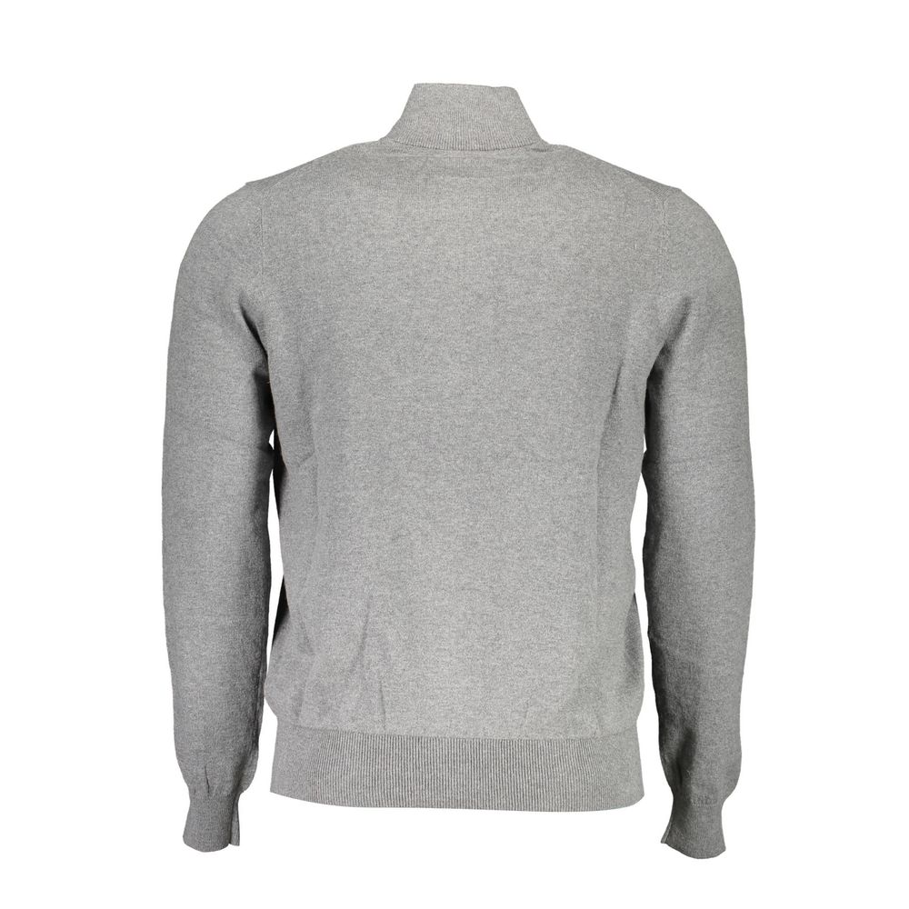 Gray Cotton Men Sweater