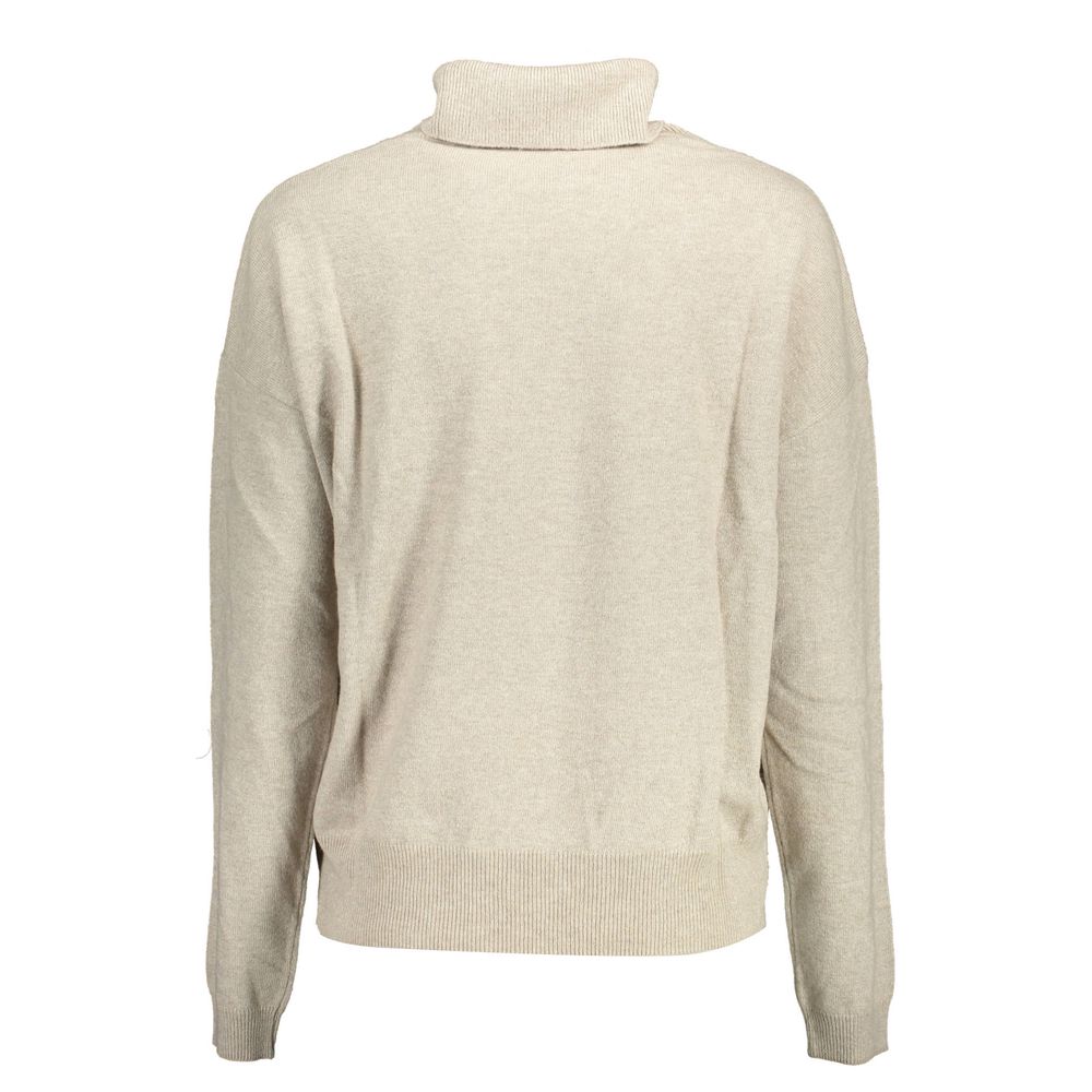 Beige Wool Women Sweater