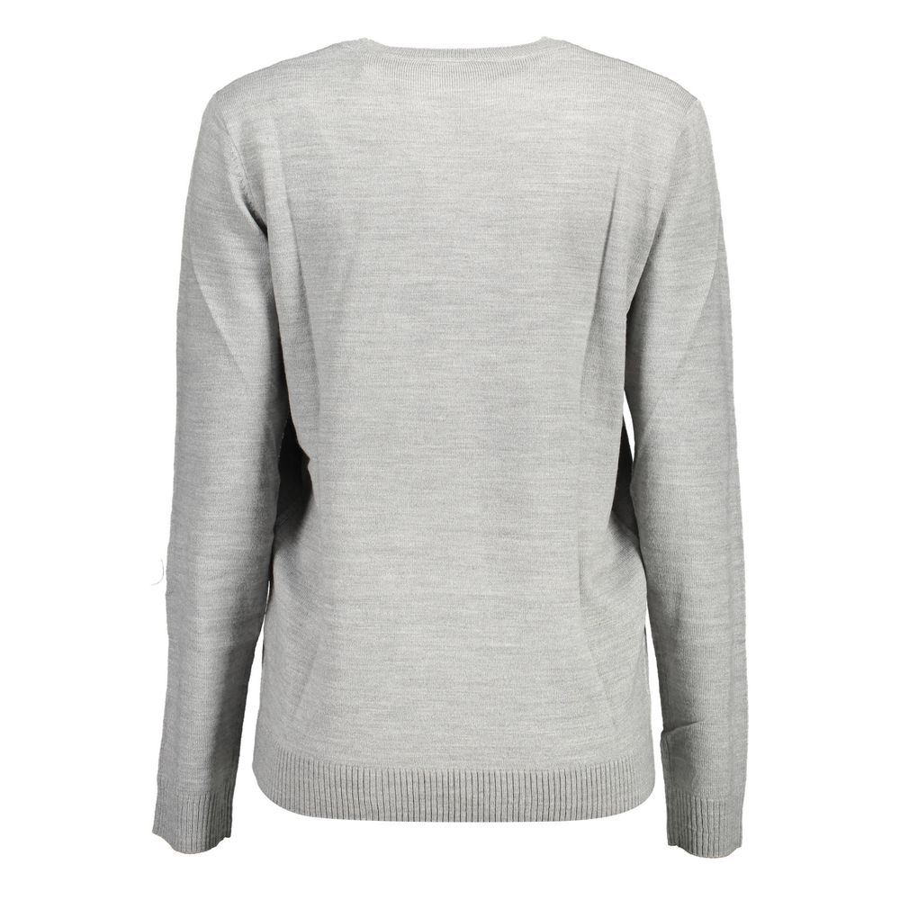 Gray Acrylic Women Sweater