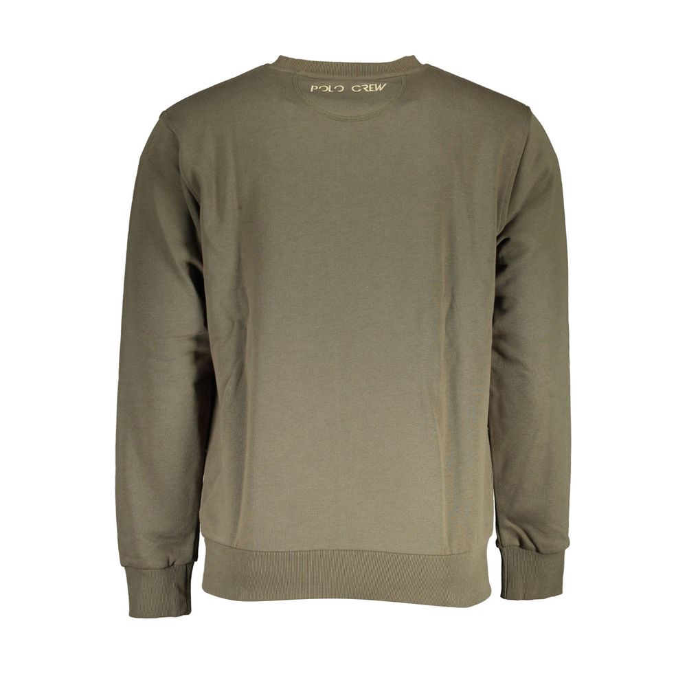 Green Cotton Men Sweater