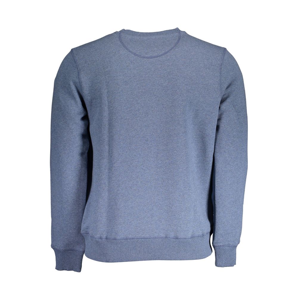 Blue Cotton Men Sweater