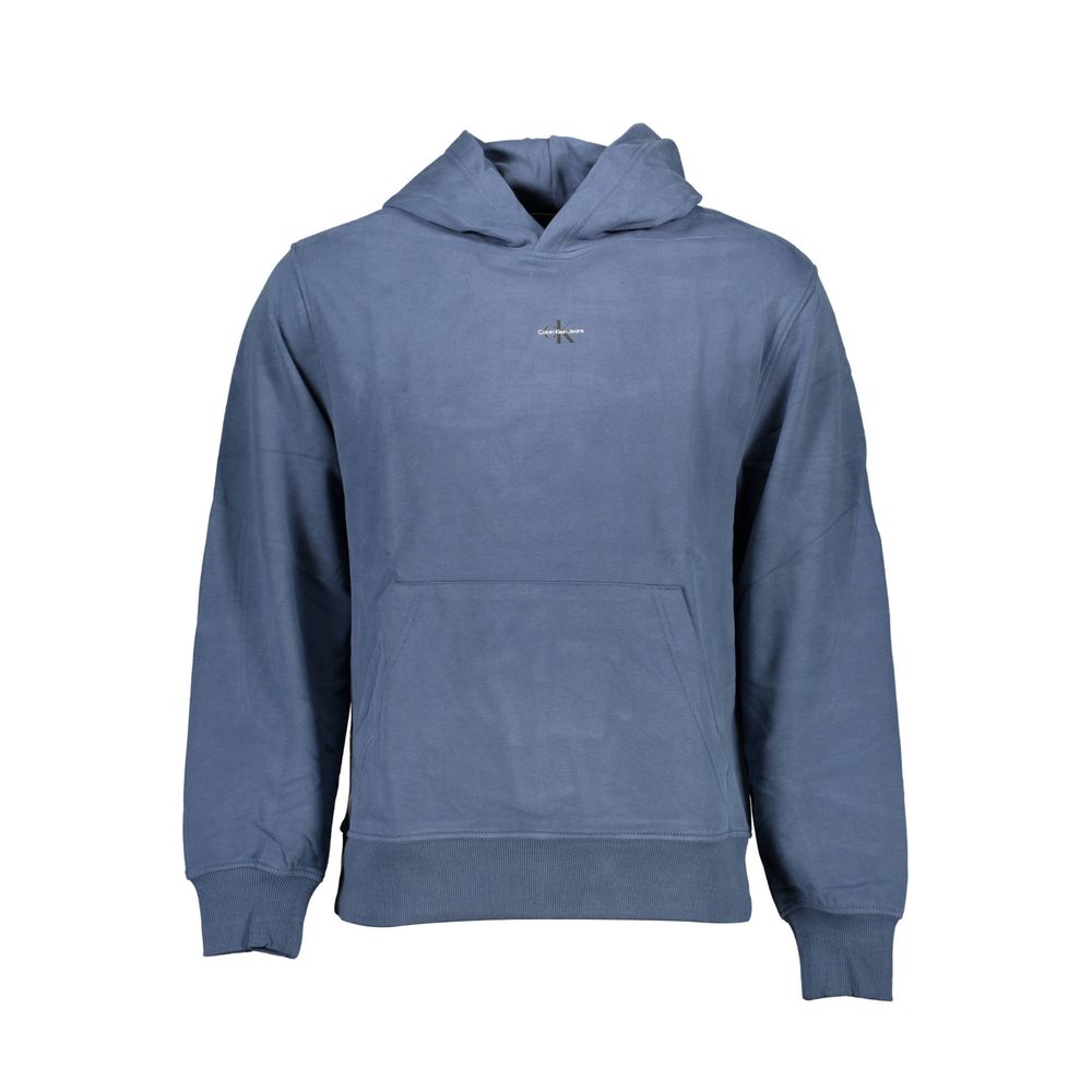 Blue Cotton Men Sweater