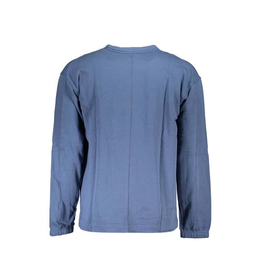 Blue Cotton Men Sweater