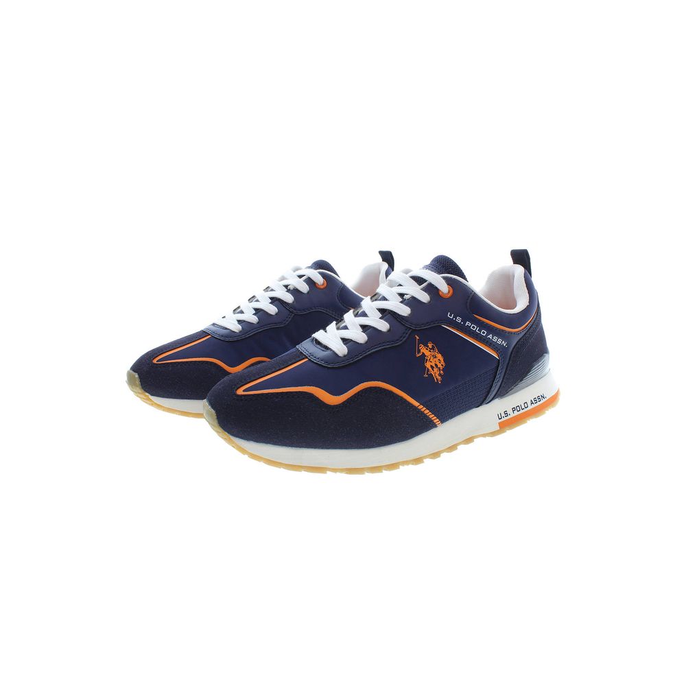 Blue Polyester Men Sneaker