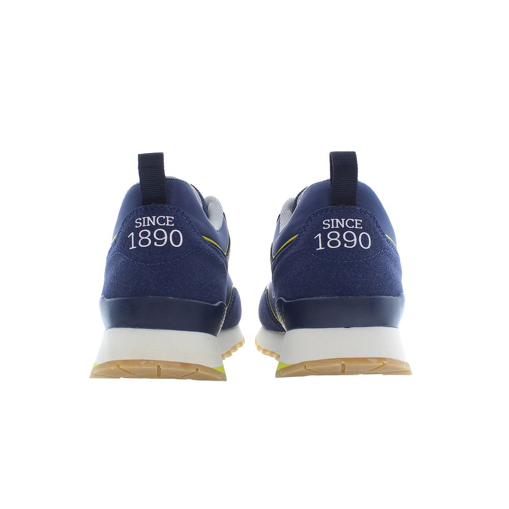 Blue Polyester Men Sneaker