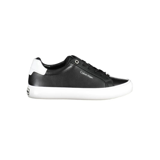 Black Leather Women Sneaker