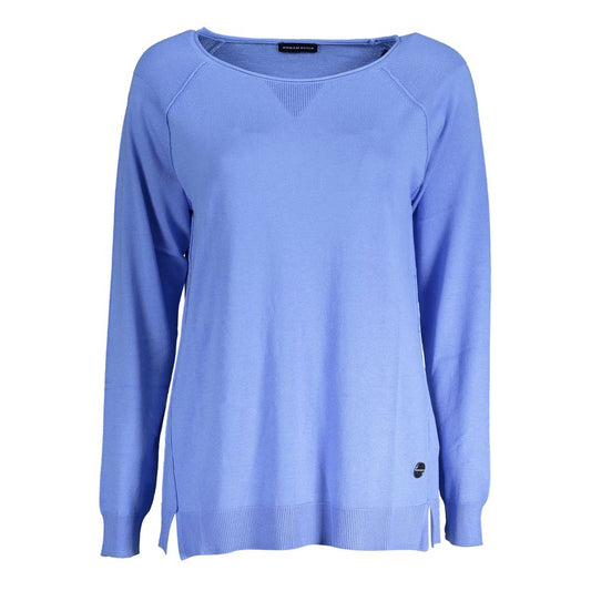 Light Blue Viscose Women Sweater