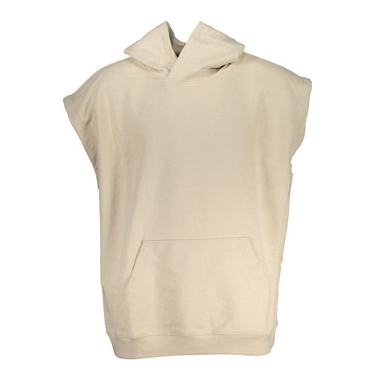 Beige Cotton Men Sweater