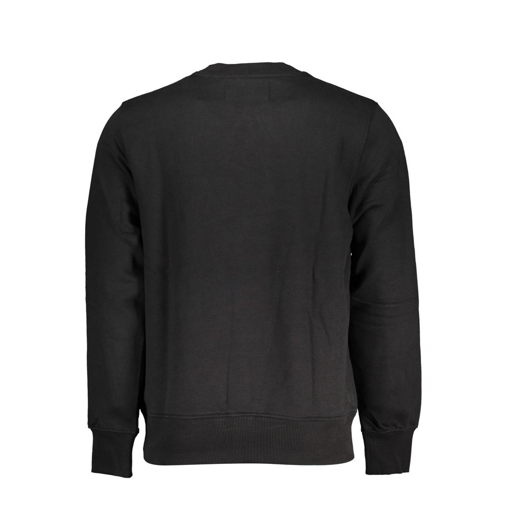 Black Cotton Men Sweater