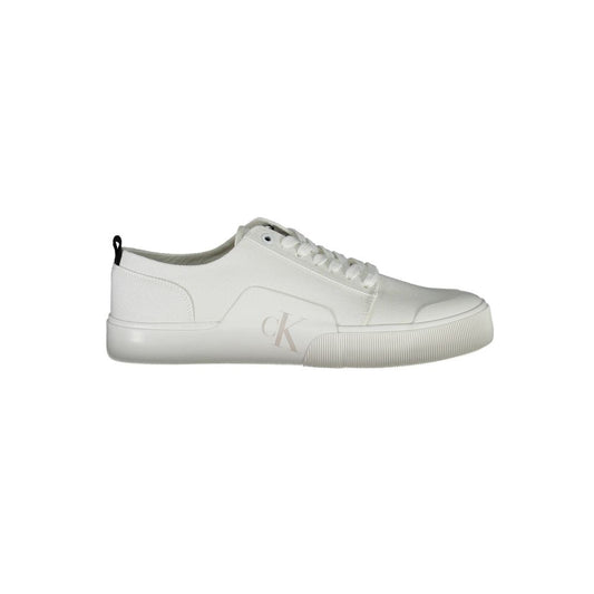 White Cotton Men Sneaker