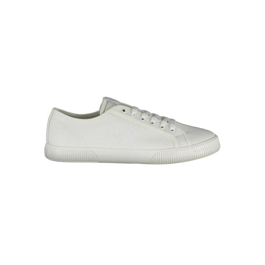 White Cotton Men Sneaker