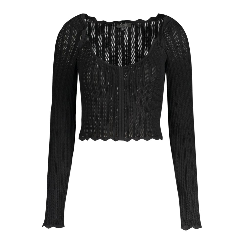 Black Viscose Women Sweater