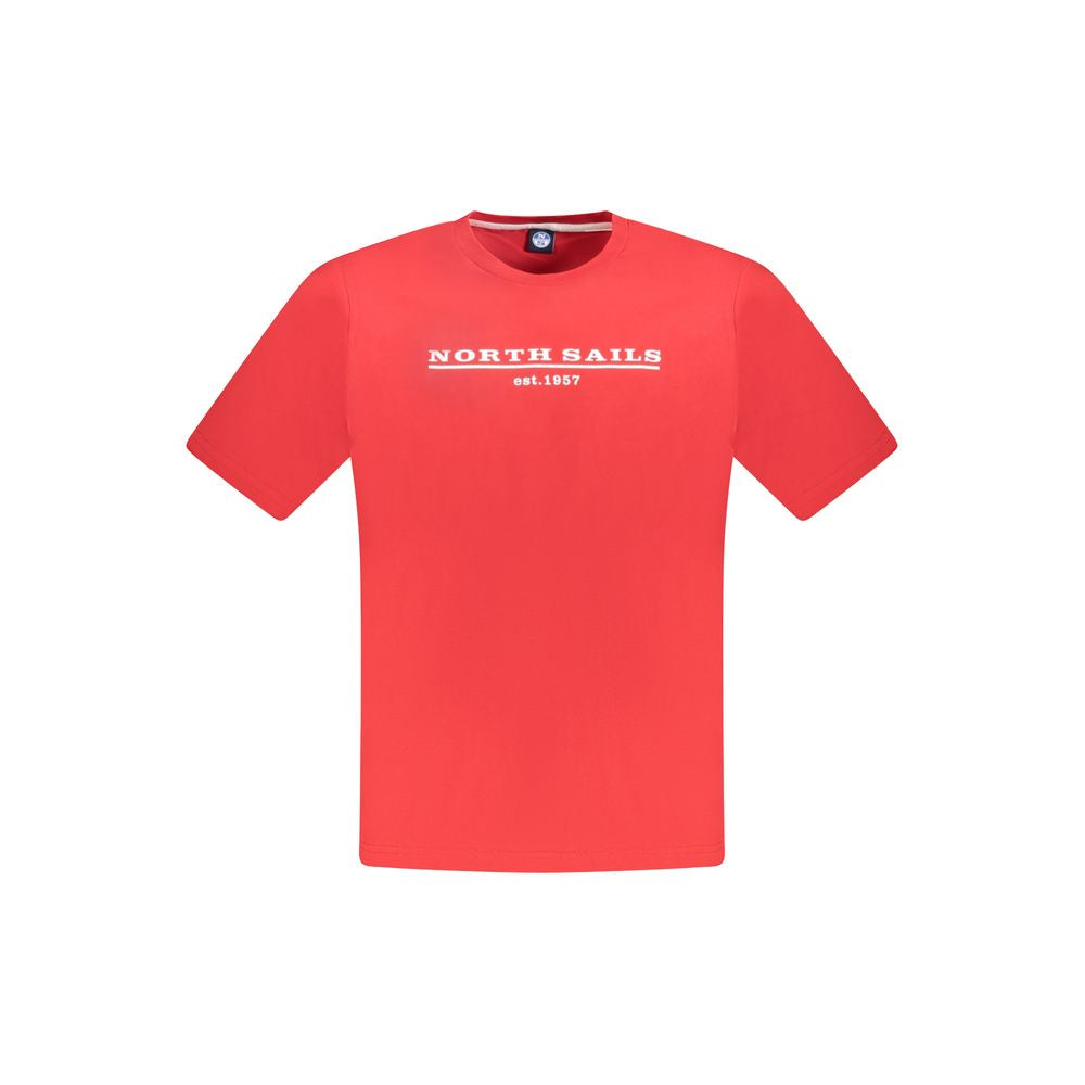 Red Cotton Men T-Shirt