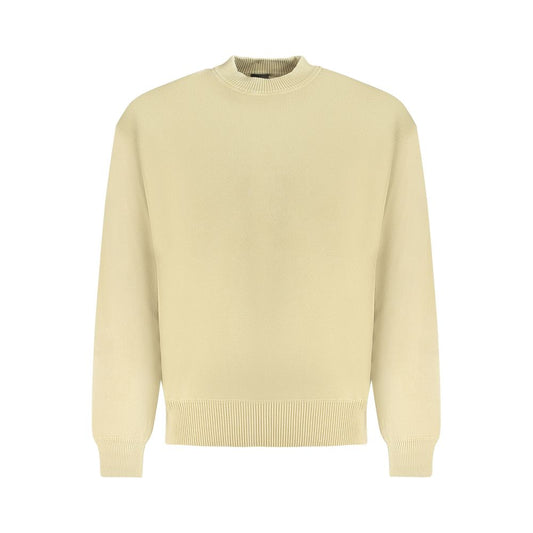 Beige Cotton Men Sweater