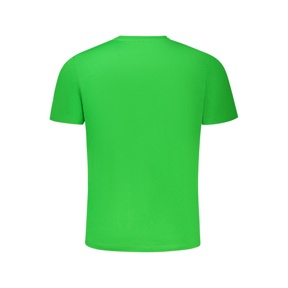 Green Cotton Men T-Shirt