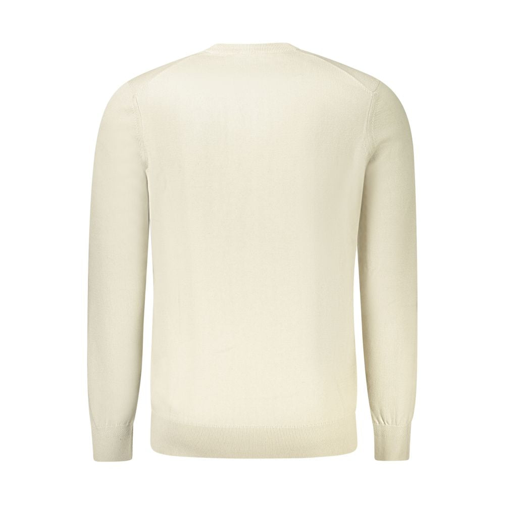 Beige Cotton Men Sweater