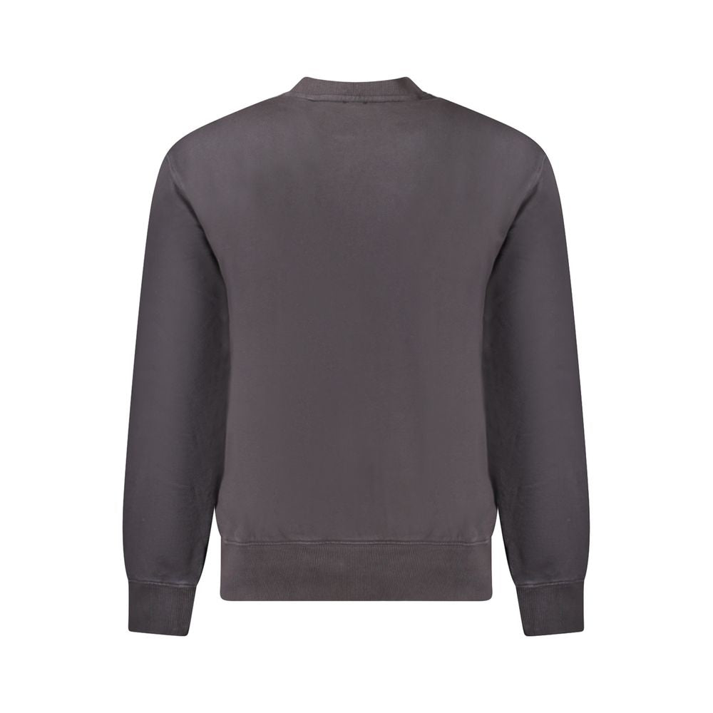 Black Cotton Men Sweater