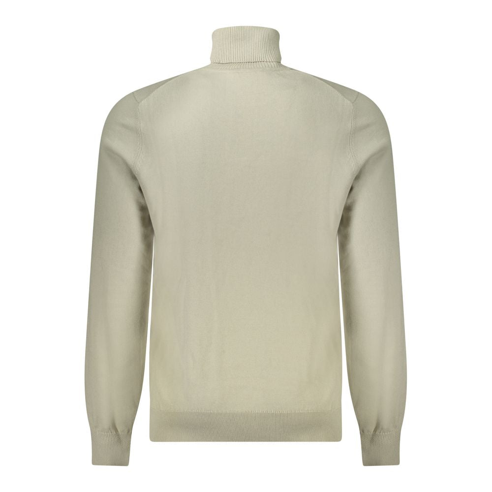 Beige Cotton Men Sweater