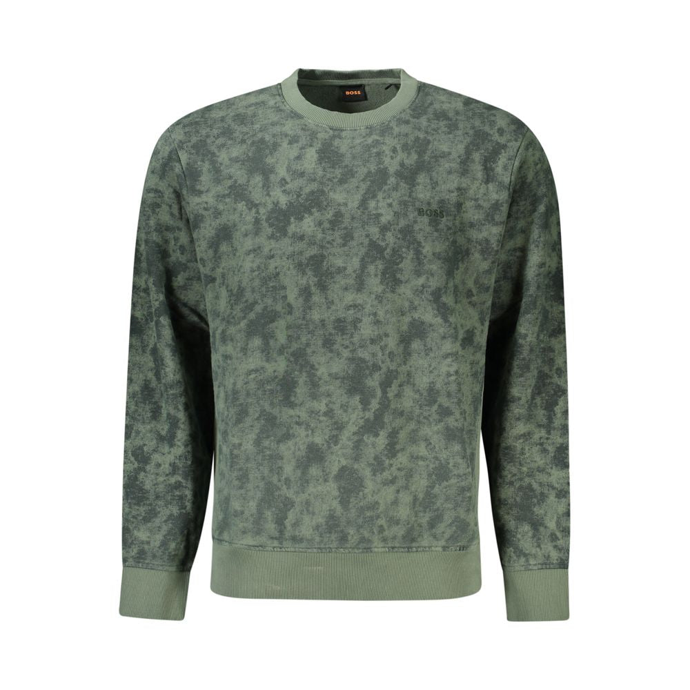 Green Cotton Men Sweater