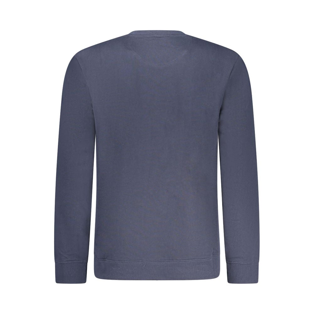 Blue Cotton Men Sweater