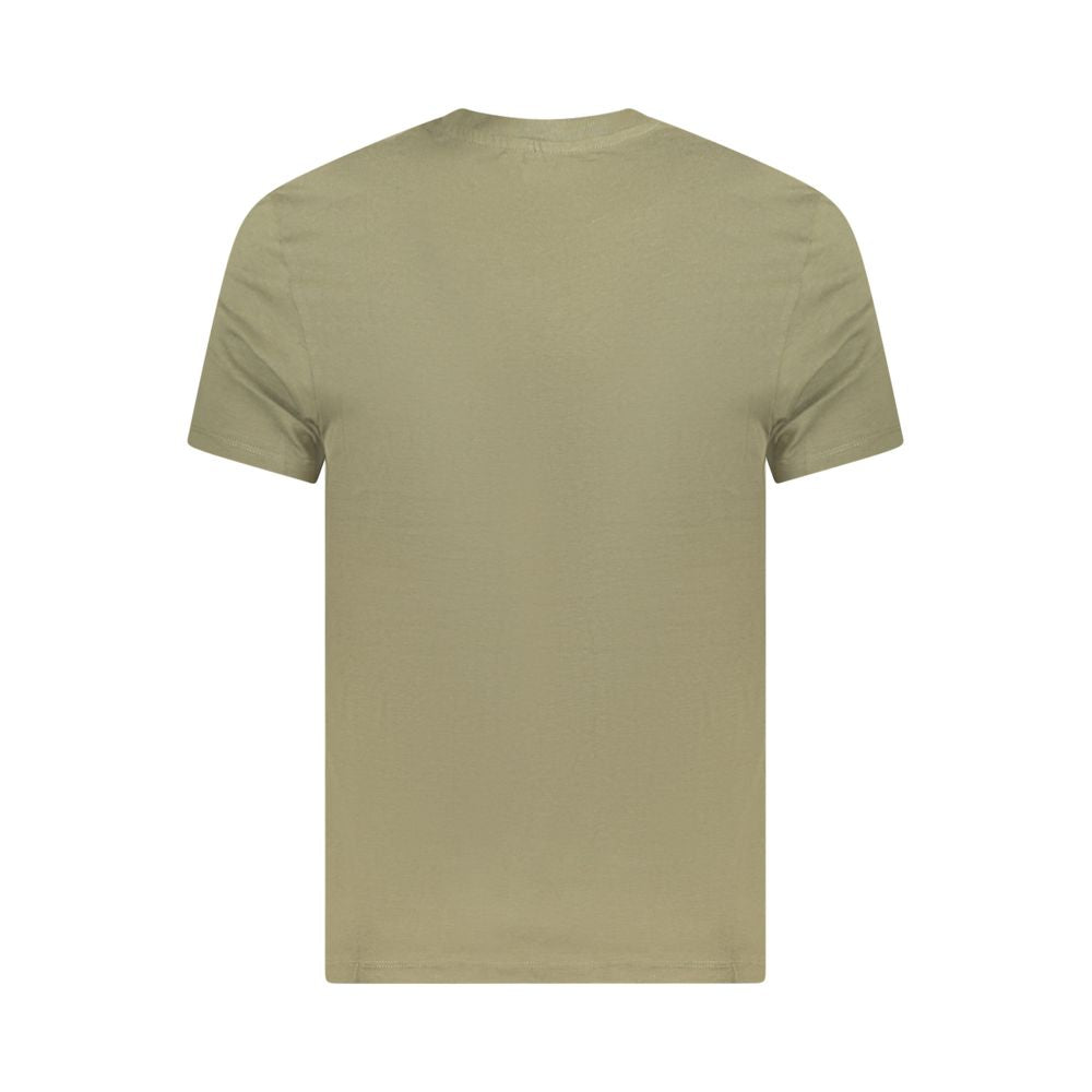 Green Cotton Men T-Shirt