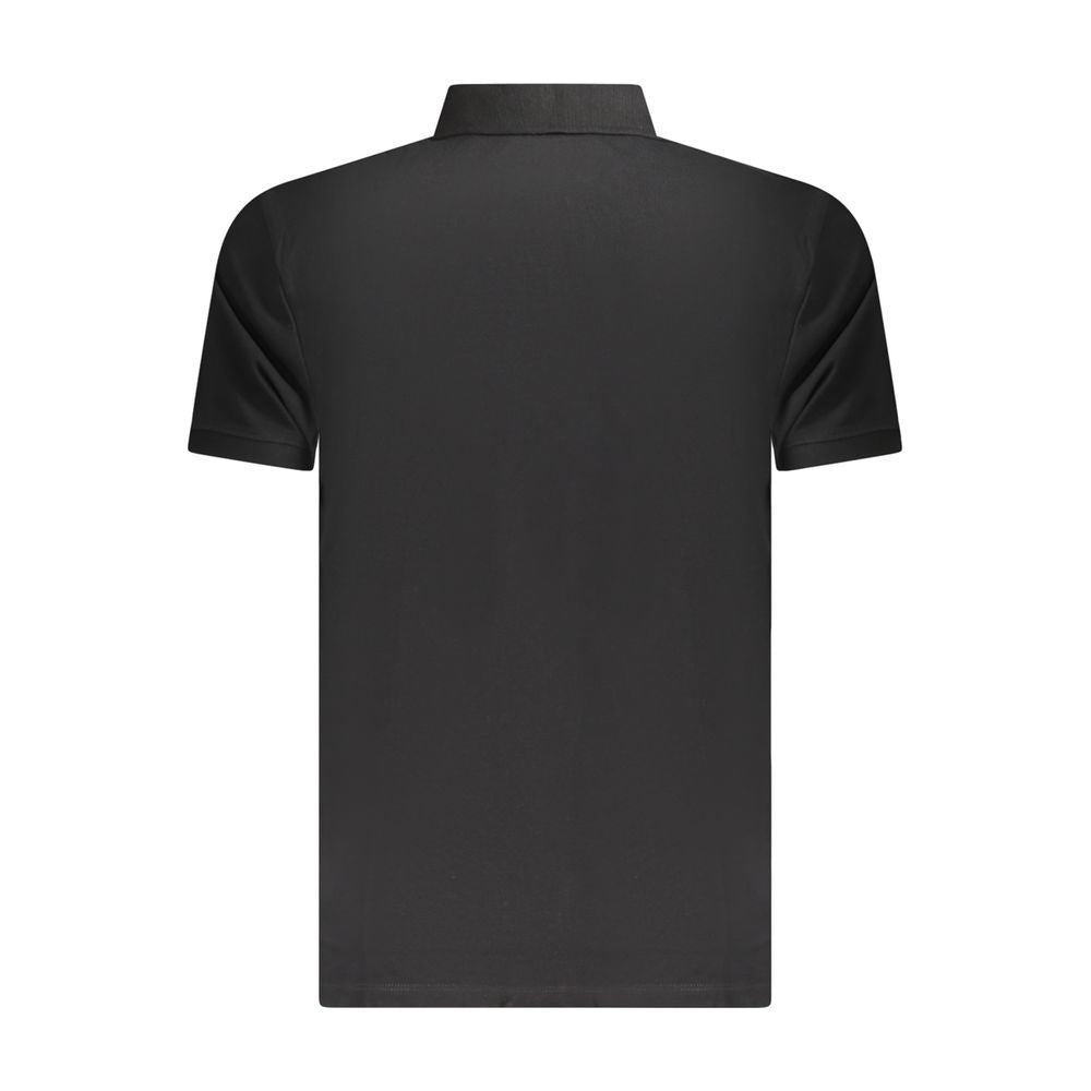 Black Cotton Men Polo Shirt