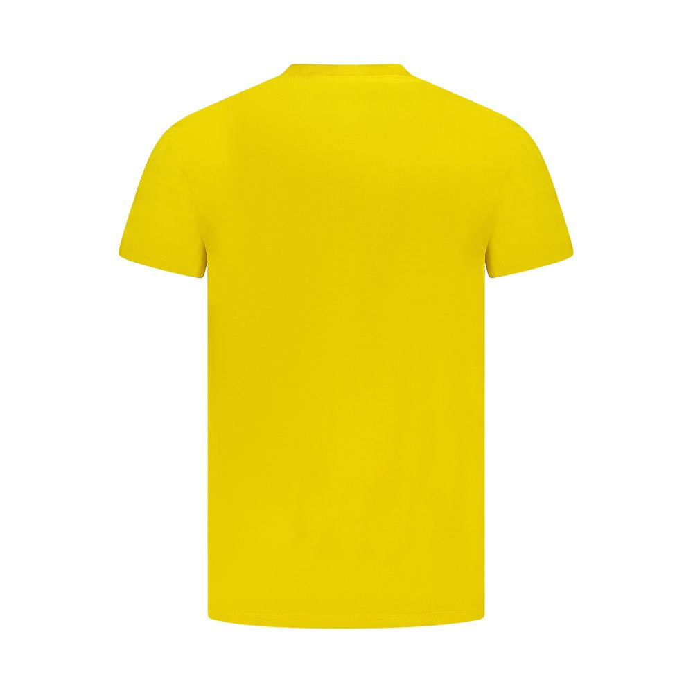 Yellow Cotton Men T-Shirt