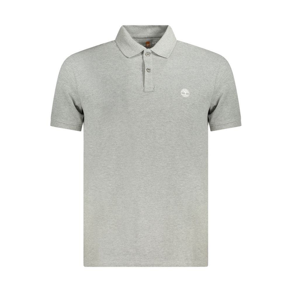 Gray Cotton Polo Shirt