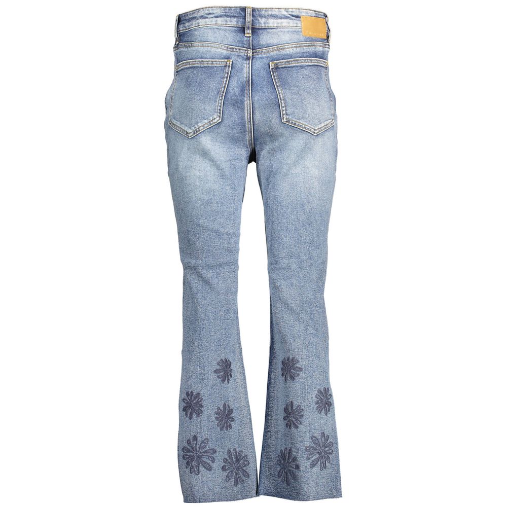 Blue Cotton Women Jeans